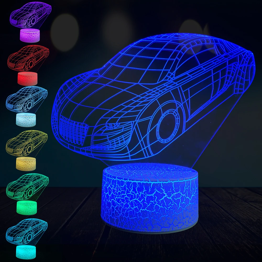 Lámpara Multicolor LED RGB para niños, luz de noche de Ambiente