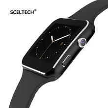Дешевые SCELTECH Bluetooth X6 Смарт-часы Для мужчин Relojes sim-карта TF relogio reloj inteligente носимого устройства Smartwatch для Android телефон