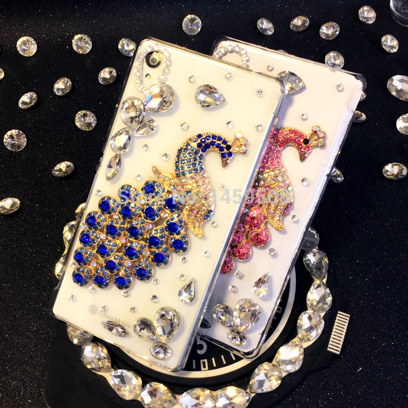 Для HTC Desire 820 D820 ручной работы Роскошные Павлин Алмазный Обложка Чехол|case case|case for