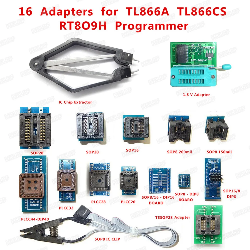 1,8 V SOP28 SOP8 SOP20 SOP16 PLCC44 32 28 20 IC экстрактор 16 шт. адаптеры для сим-карт розетки для TL866CS/EZP2010 RT809F RT809H программист