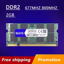 MLLSE Ram DDR2 2 gb 667 800 667 mhz 800 mhz PC2-5300 PC2-6400 DDR 2 2g sodimm so-dimm синхронная динамическая память оперативная память для ноутбука