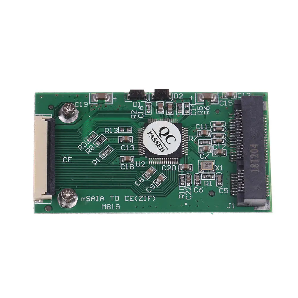 Горячая-Mini Msata Pci-E 1,8 дюймов Ssd до 40 Pin Zif Ce кабель адаптер конвертер карта - Цвет: Зеленый