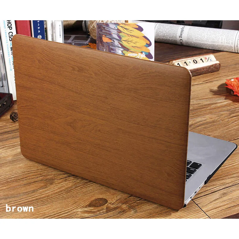 New Wood GRAIN PU Leather Case For Mac book Air Pro Retina 13 inch cover Hard case laptop bag For Apple Macbook Air 13.3 case