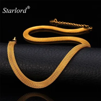 

Starlord Mesh Necklace Men Jewelry Vintage Fashion Jewelry For Women Stainless Steel/Gold Color Necklace GN738
