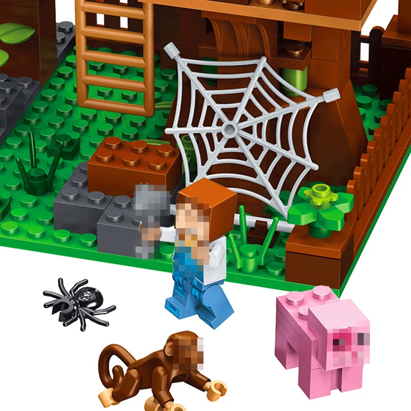 443Pcs Minecrafted Classic Tree House My Morld Compatible LegoING Figures Building Blocks Bricks Toys For Children Birthday Gift 443Pcs Minecrafted Classic Tree House My Morld Compatible LegoING Figures Building Blocks Bricks Toys For Children Birthday Gift