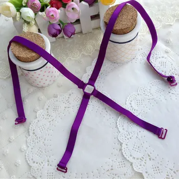 

Sexy 1cm Women Candy Solid Color Elastic Shoulder Bra Strap Back Cross Slip-Resistant Underwear Bra With /Fashion Bra Strap