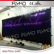 Лучшая покупка светодиодный видео занавес с программируемым симпатичным изображением