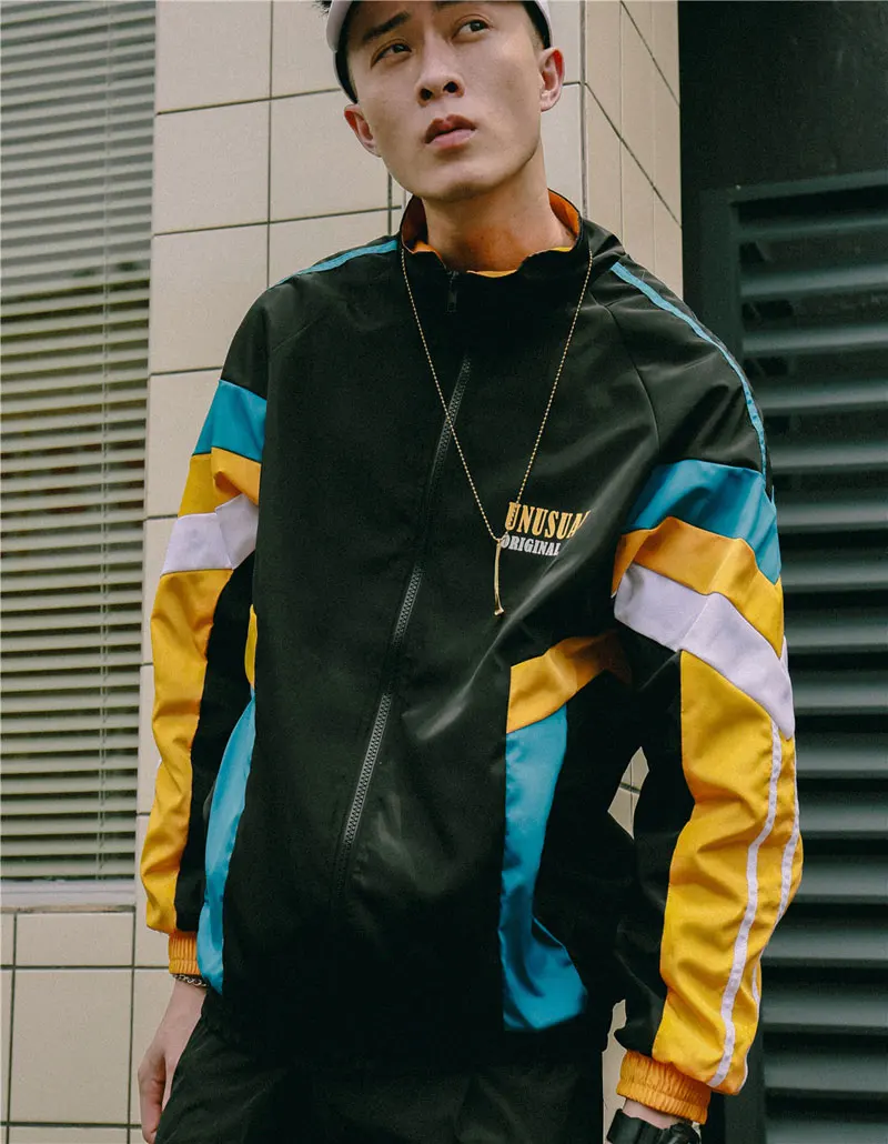 Color Block Patchwork Printed Track Jackets 1