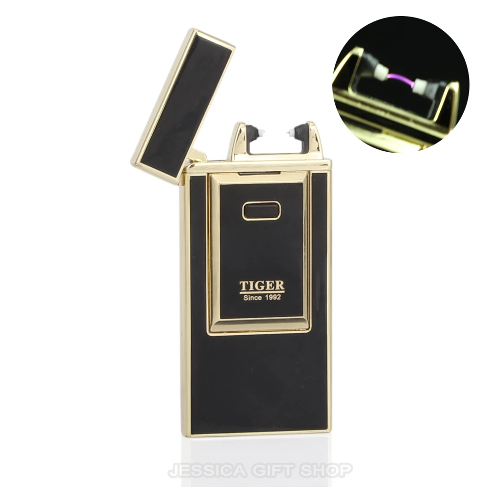 Electric Flameless Torch Cigarette Lighter Metal Windproof Electronic