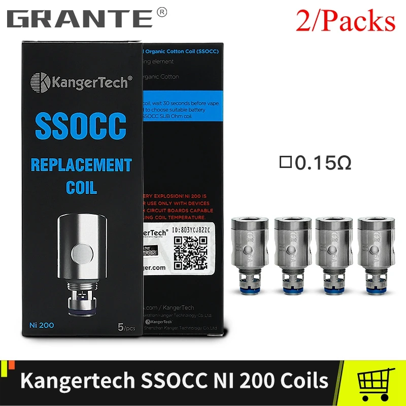 

Original Kangertech SSOCC Ni 200 Coil Head Kanger SSOCC Coils For Kangertech Toptank Mini Subtank Atoizer Vaporizer Coils