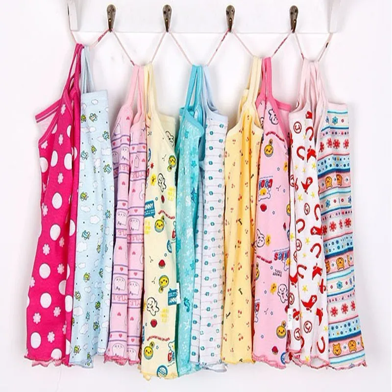 

2016 In stock New HOT Girls Tanks Children Vest Beach Clothing Baby Girl Summer Wear Tops Cotton Sleeveless Cool btst DA5214
