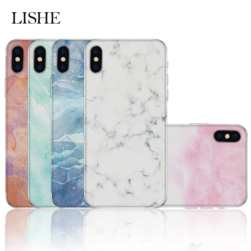 Мобильный телефон серии мраморных узоров клейкие наклейки для iPhone 6 6S 7 8 Plus X Xs Max 5