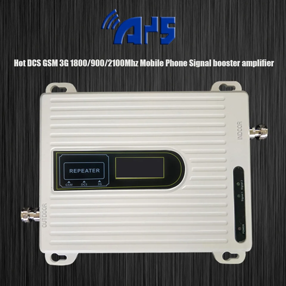 Трехдиапазонный усилитель мобильного сигнала 2G 3G 4G Unit 900 1800 2100 МГц GSM DCS LTE WCDMA UMTS