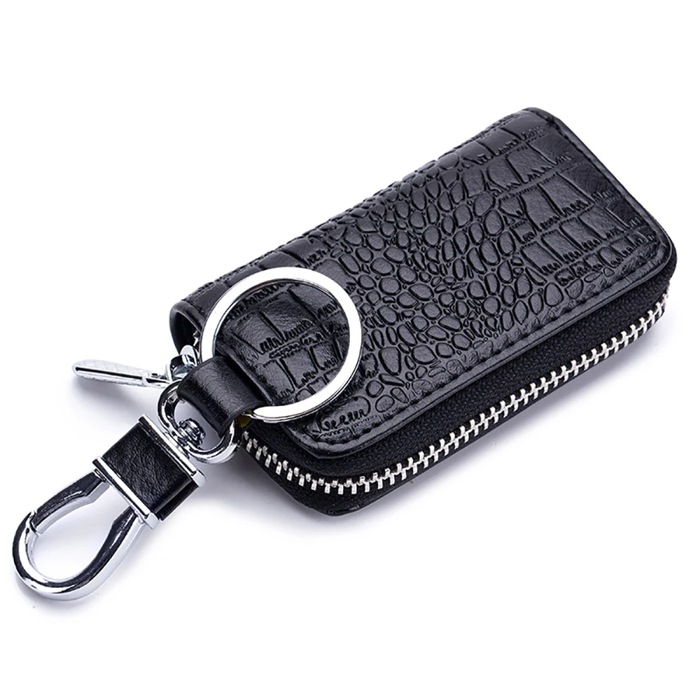 Маленькие кошельки из натуральной кожи мужской ключ кошелек мужской Автомобильный ключ сумка ключи держатель Крокодил шаблон ключ чехол