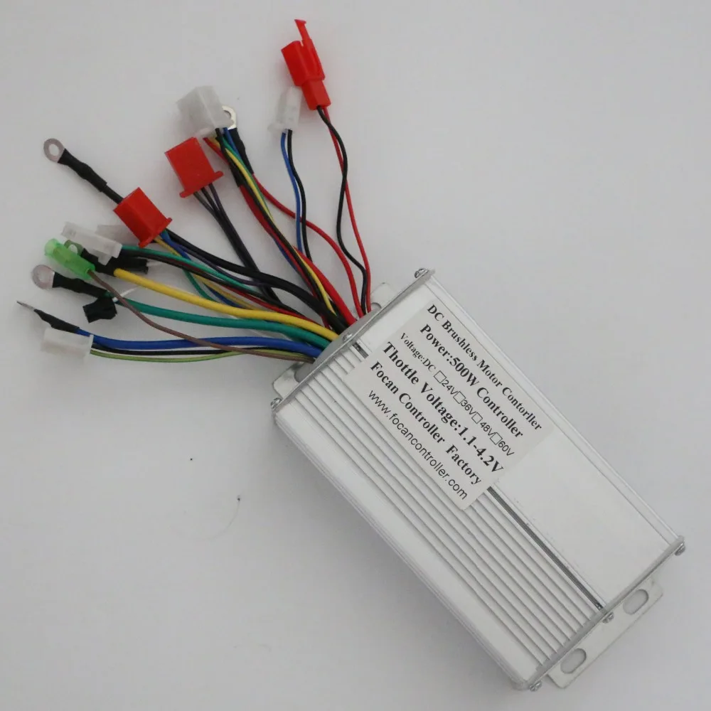 

FOCAN 36V/48V 500W/600W 30Amax BLDC Motor Controller Electric Bike Tricycle Dual Mode Sensor/Sensorless Controller
