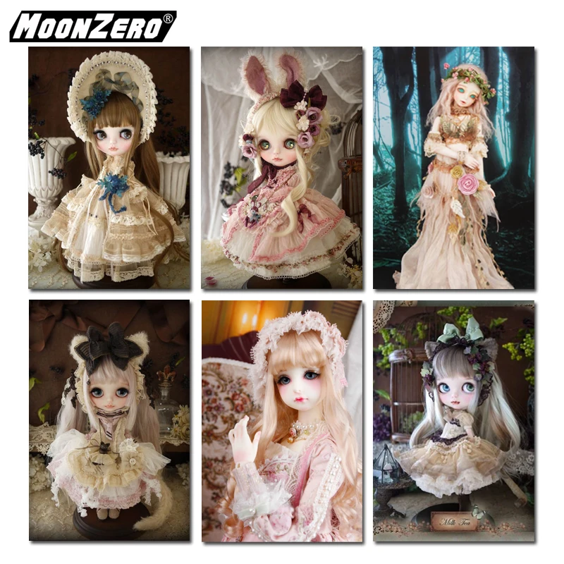 5D DIY Diamond pinting Cartoon girl Square/Round Rhinestone Cross stitch Embroidery Mural Gift Set WYZ181133 | Дом и сад