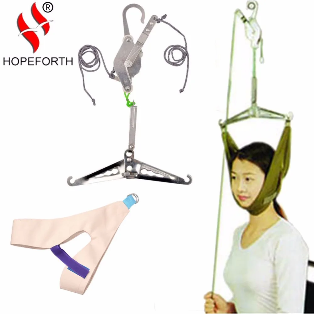 Hopeforth Cervical Traction Over Door Neck Massager Device Kit Neck