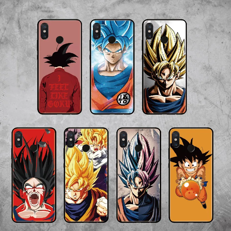 

For Xiaomi Mi Redmi Pocophone F1 Note 5 6 7 8 9 lite Pro Plus Dragon Ball Goku Super DBZ Cool Soft Phone Case
