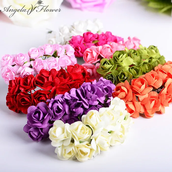 us 2 33 52 off paper flowers wedding decoration mini rose flower hand made small wedding bouquet scrapbooking christmas decor free shipping in paper flower wedding bouquet