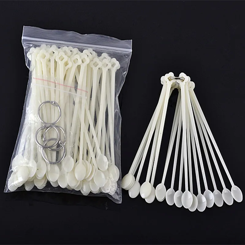 

100 Pcs/set Fan Board False Nail Art Equipment Fake Nail Tips for UV Gel Art Design Color Chart Card Display Tools Sticker