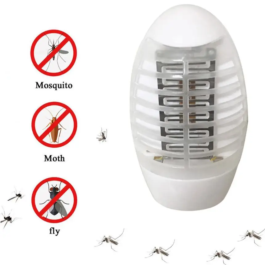 LED Socket Electric Mosquito Fly Bug Insect Trap Killer Zapper Night