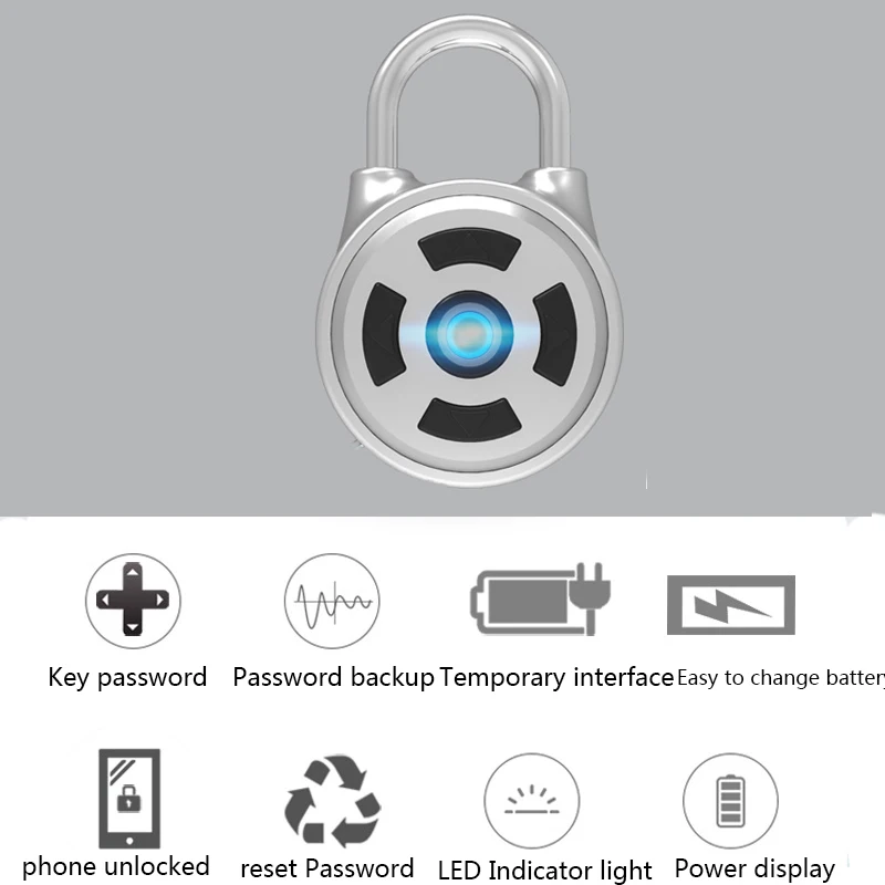 Смарт Bluetooth БЕСКЛЮЧЕВОЙ замок водонепроницаемый приложение Кнопка Противоугонная пароль дверь багажный замок