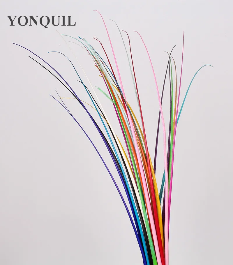50Pcs/Lot 11 Colors Selected 35-40CM Ostrich Feather Hard Rod Headwear&Hat Accessories Ostrich Quill Spines For DIY Millinery