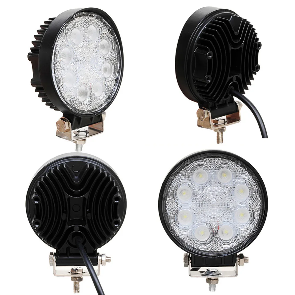 New 30 Degree Round 24W Offroad LED Work Light 1760lm Spot 10 30V Auto