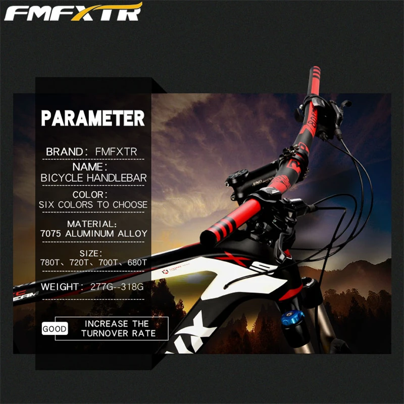 Велосипедный руль из алюминиевого сплава 31 8x72 0/780 мм MTB XM DH горный гоночный