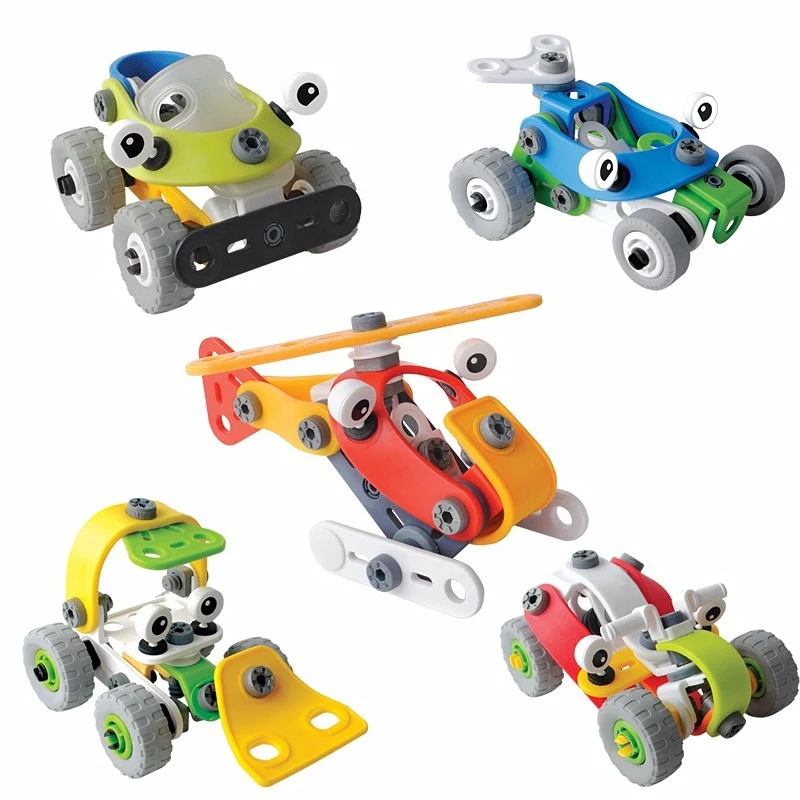 

Creative Assembled Model Toy Car DIY Screw Nut Group Installed Puzzle Deformation Car Construction Toys Set for 3year Boys Gift