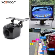 XCGaoon металлическая CCD 180 градусов Рыбий глаз объектив Автомобильная камера заднего вида ночная версия Водонепроницаемая широкоугольная резервная камера для парковки