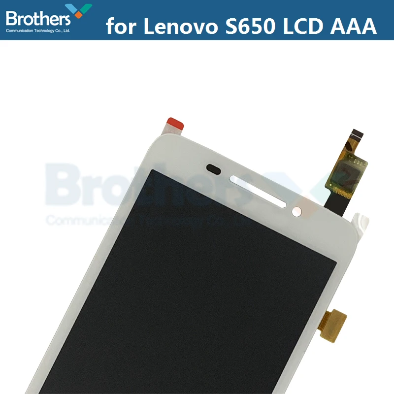 LCD Screen for Lenovo S650 LCD Display Touch Screen Digitizer forLenovo S650 LCD Assembly Phone Replacement AAA No Frame White (3)