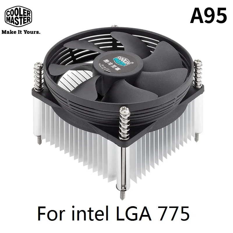 

Cooler Master A95 MINI CPU Cooler Radiator 95mm Quiet Fan intel LGA775 Socket dedicated Cooler
