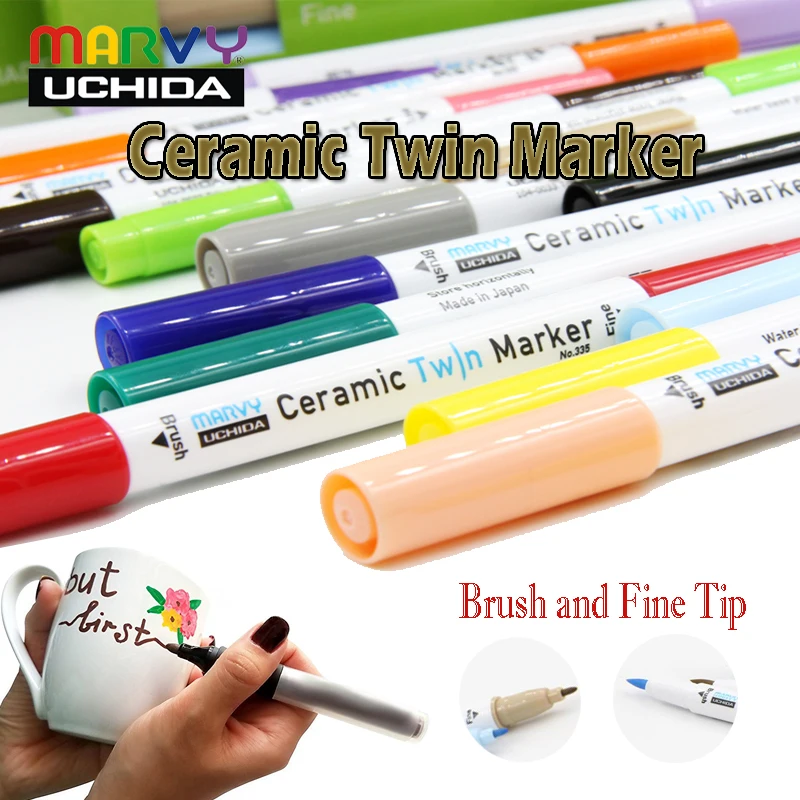 

copic markers Permanent Paint Plastic Canvas Marker for sketching Brush Fine tips Custom Mug design Paint Markers for drawing