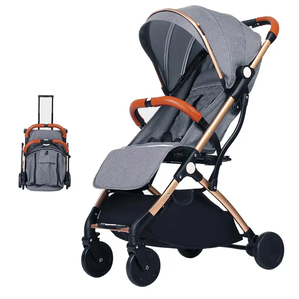 Kidlove Портативный Миниатюрный складной зонт форма сидя коляска Lightweight 2 в 1 складные коляски для детей путешествия тележка - Цвет: Light luxury-grey