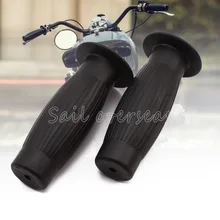 Универсальный черный цвет Старая школа Retro7/" и 1" мотоцикл резиновые рукоятки «Грипсы» бар для Harley Truimph кафе гонщик Suzuki