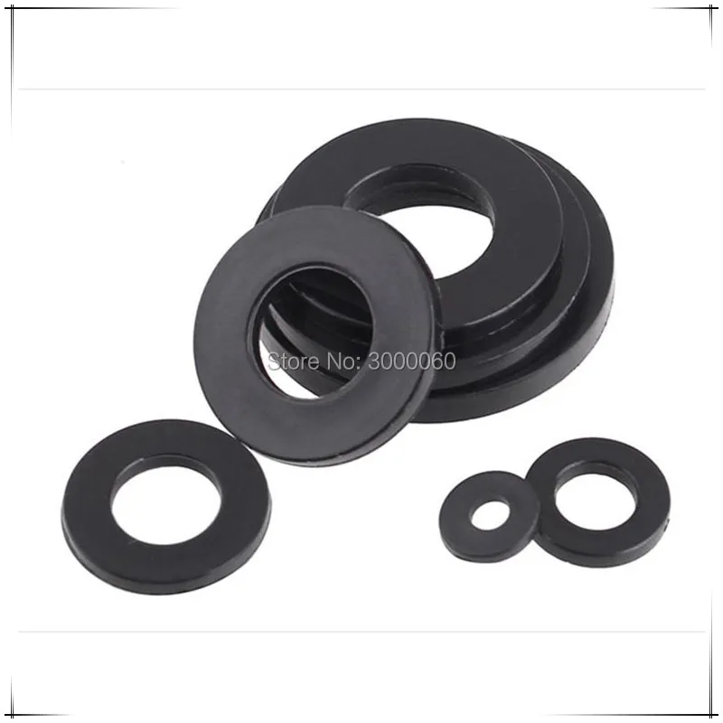 Черная нейлоновая пластиковая плоская прокладка шайбы 1000 шт./лот|flat washer|plastic flat