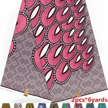 Высококачественная африканская ткань tissus wa ткани для пэчворка 12 ярдов Африканская Хлопковая ткань восковые принты ткань BV-J92