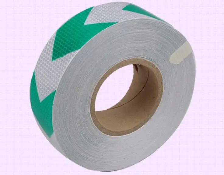 3M Reflective Warning Tape Strip Fluorescent Road Safety Sticker Arrow Mark Tape