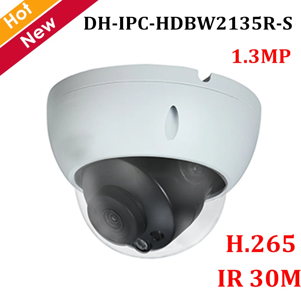 HD 1 3 инфракрасная мегапиксельная купольная сетевая Камера IPC-HDBW2135R-S H.265 ИК 30 м