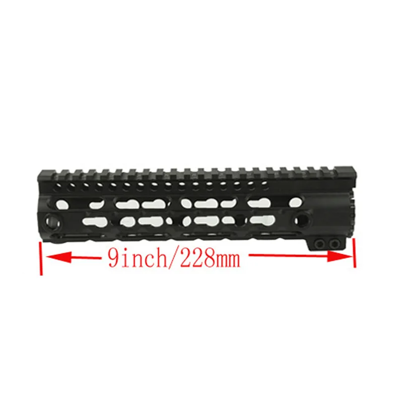 Охотничий Тактический 7 ''9'' 10,2 ''12,2'' 15,25 ''Handguard Keymod рельсовая система для страйкбола AEG - Цвет: 9inch