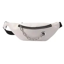 Модная женская кожаная поясная сумка PU Твердая подушка форма цепь сумка Sac задняя Ceinture Femmes