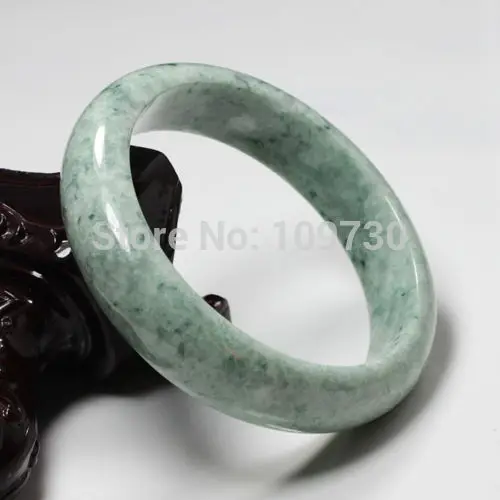

001574 Certified Grade "A" Natural Green Jadeite Jade Gems Bangle Bracelet