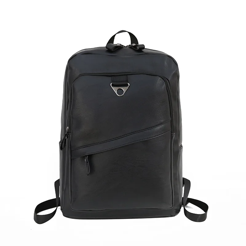 

2019 fashion soft pu leather men back backpack for teenager capacity multifunction rucksack schoolbags leisure bagpack sac a dos