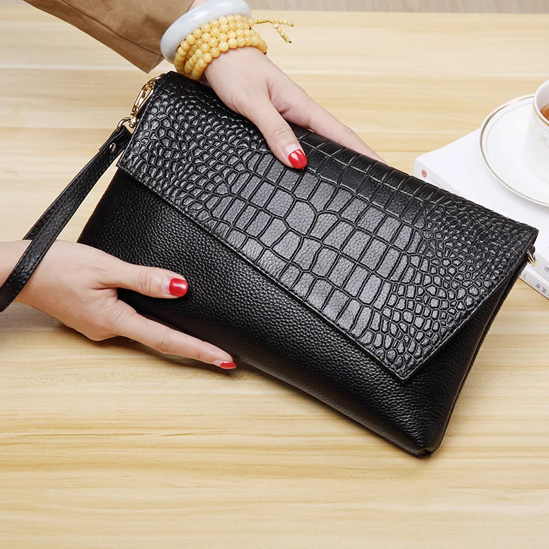 

Genuine Leather Luxury Handbag Clutches Women Party Purse Wallet Famous Design Female Shoulder Bags Envelope Crossbody Bag 2018