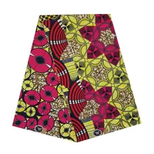 Африканский воск настоящий голландский печатных в отрез ткани воск хлопок 6 ярдов Анкара сетка горячая Распродажа для африканской женщины V-L 533