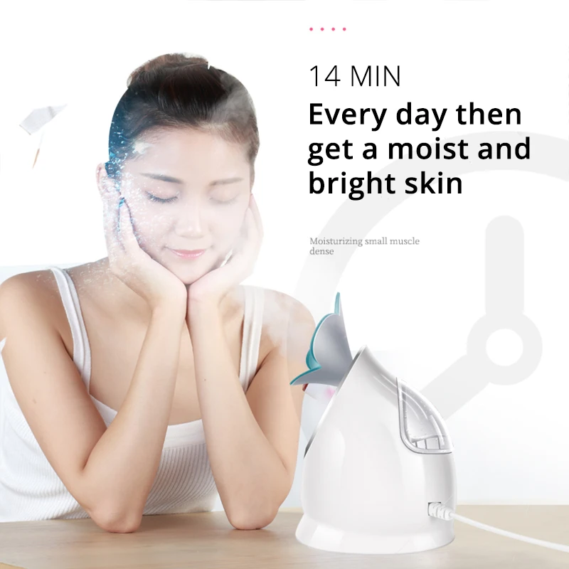  Kingdom Nano Spray Face Steamer Warm Mist Moisturizing Facial Skin Spa Vaporizer Promote Blood Circ