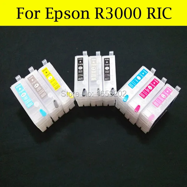 

DUANG!! 9 Color refillable ink cartridge For epson T1571-T1579 use for epson officejet R3000 with updated ARC chip