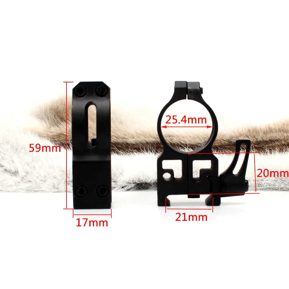 ohhunt 25.4mm 1 inch 2PCs High Profile Cast Steel Quick Release Picatinny Weaver Scope Mounts Rings Tactical Hunting Accessories (9)