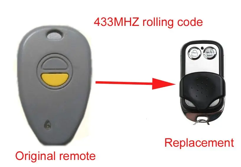

Twindoor garage door remote tansmitter replacement 433mhz rolling code